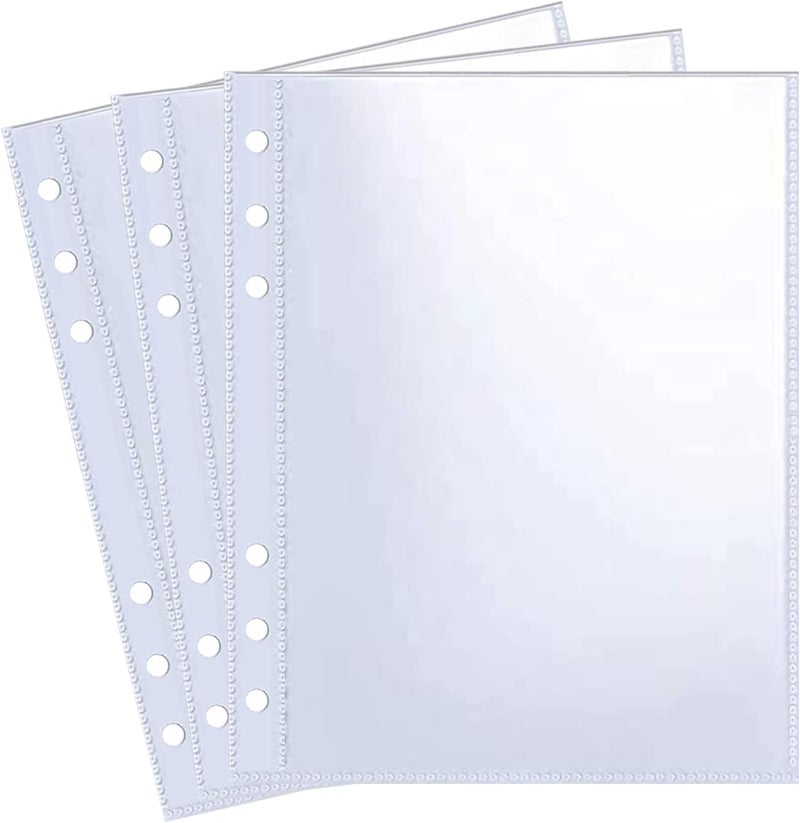 WITHYU 30 Pack 60 Pockets 5x7' Ultra-Clear Photocard Sleeves for 6 Ring A5 Binder, Double-Sided 1 Pocket Photo Pages, Top Loading Sheet Protector for Photos, Postcards, Seed Packets - Image 1